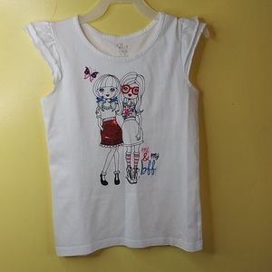 1989 PLACE Girls White Shirt Size M